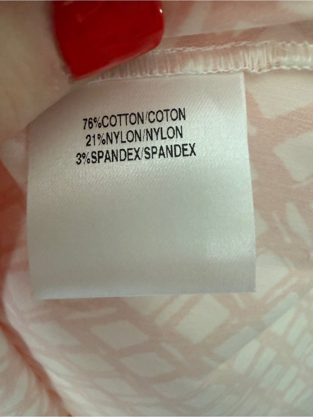 Lafayette 148 New York Stretch Cotton Sleeveless Blouse Coral Geometric Print 10 - Picture 4 of 8